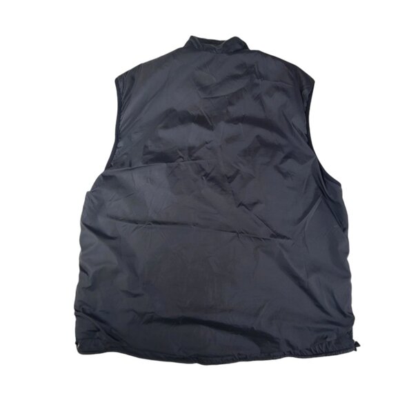 Vintage Polo Sport Vest Men Large Black Jacket Zip Up Reversible Fleece USA Warm - Picture 2 of 15